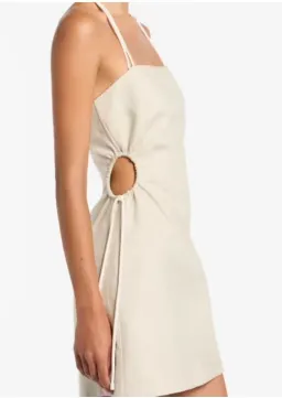 Sir The Label D'orsay Corded Strapless Mini Dress Ecru Size 3/Au 12 for rent on The Volte - image 2
