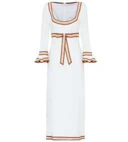 Zimmermann Super Eight Ribbon Midi Dress Ivory Size 1/Au 10 for rent on The Volte - image 3