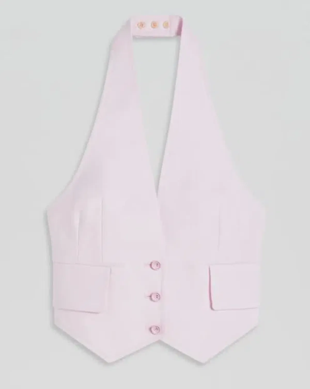  Scanlan Theodore Double Cotton Waistcoat Tinted Pink Size Au 10 - Image 3