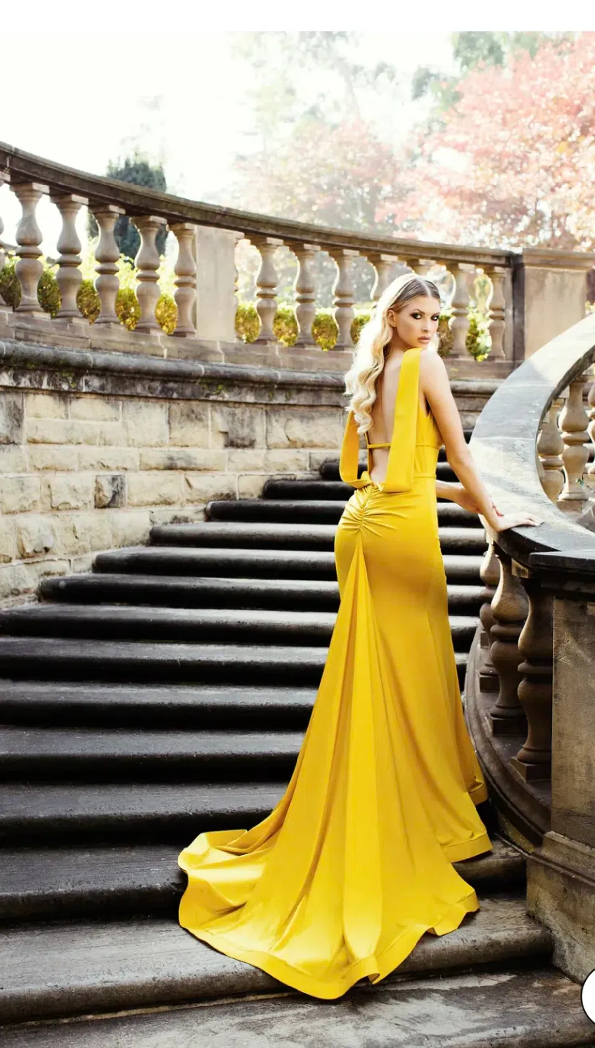 Nicole Bakti Estelle Dress Yellow Size 8 - Image 2