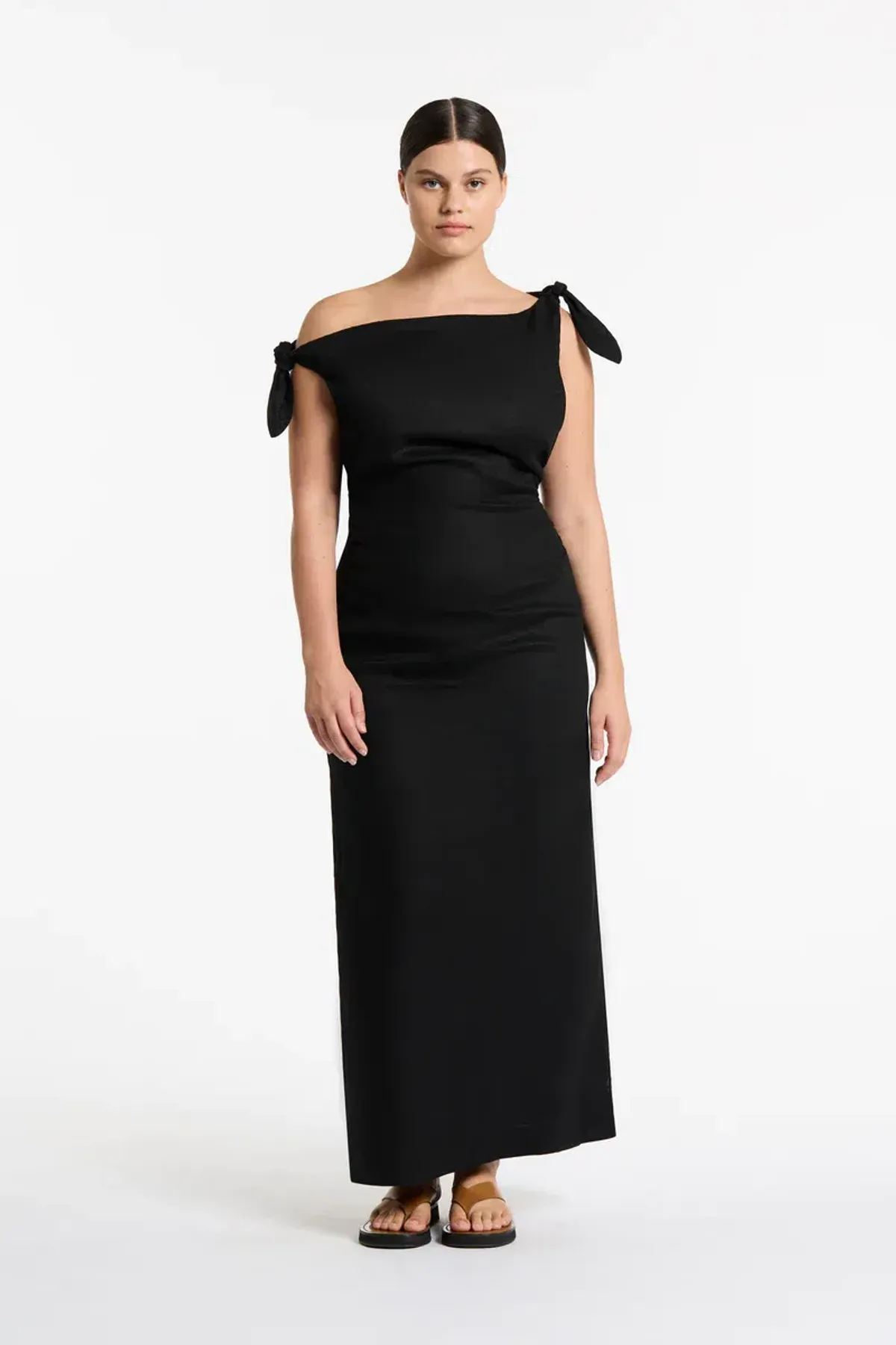 Sir The Label Bettina Off Shoulder Dress In Black Size 12 - Image 4