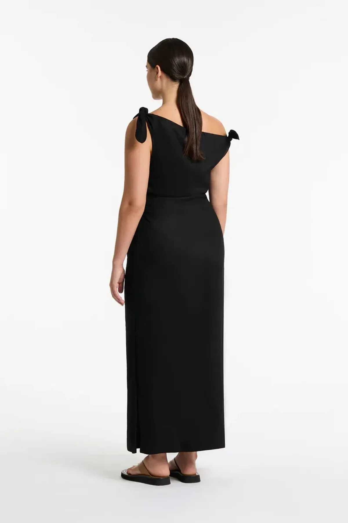 Sir The Label Bettina Off Shoulder Dress In Black Size 12 - Image 5
