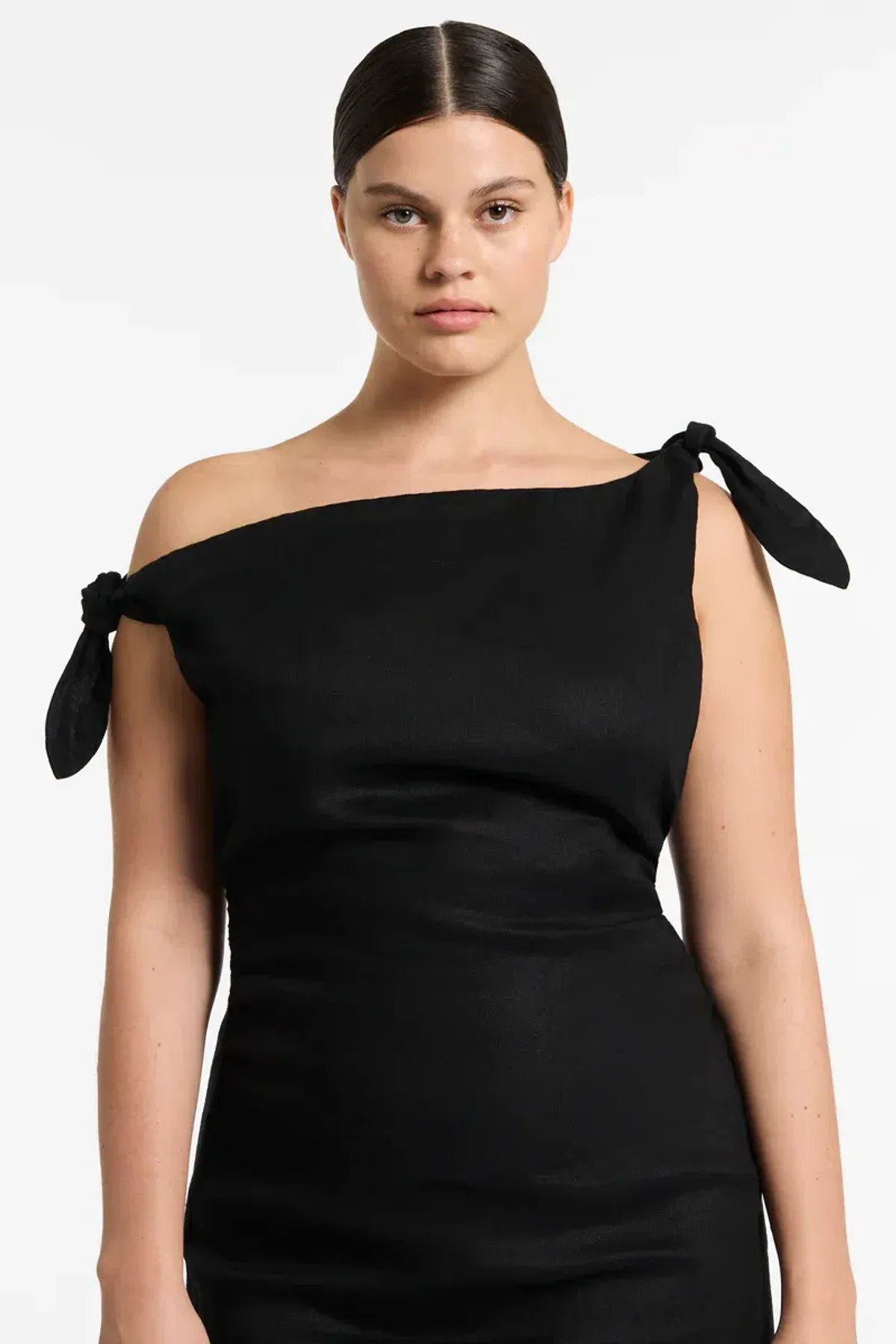 Sir The Label Bettina Off Shoulder Dress In Black Size 12 - Image 7