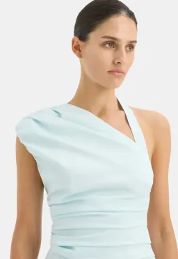 Sir The Label Azul Gathered Mini Dress Ice Blue Size 1/ AU 8 for rent on The Volte - image 2