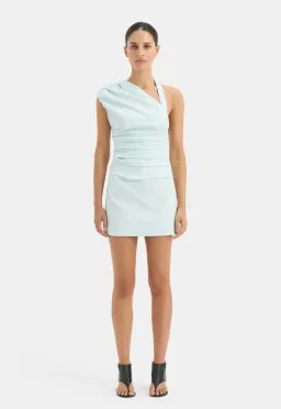 Sir The Label Azul Gathered Mini Dress Ice Blue Size 1/ AU 8 for rent on The Volte - image 1