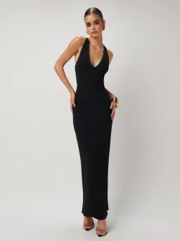 Effie Kats Eiza Gown Black Size 12 for rent on The Volte - image 1