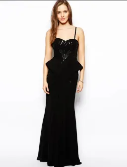 Bariano Sequin Peplum Dress - size 8 for rent on The Volte - image 1