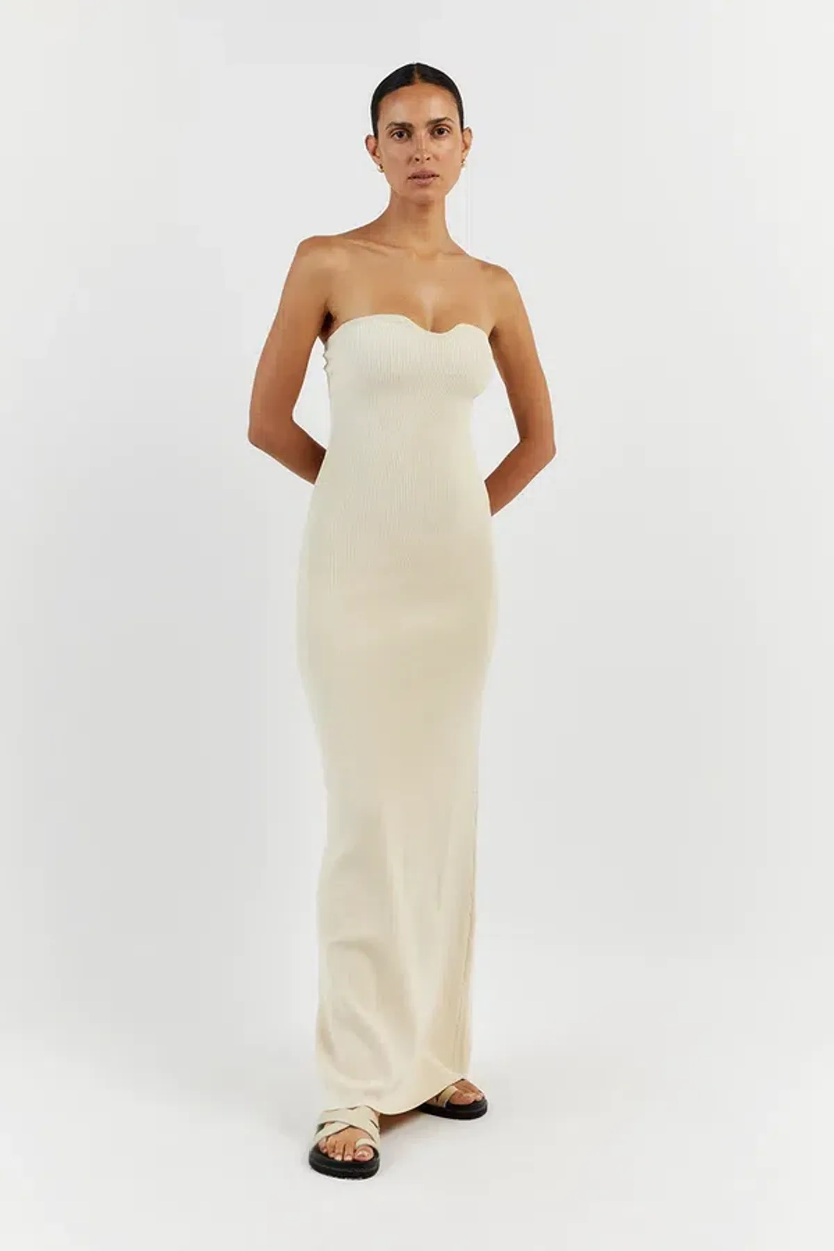 Dissh Veronica Bandeau Maxi Dress Butter Size M / AU 10 - Image 4