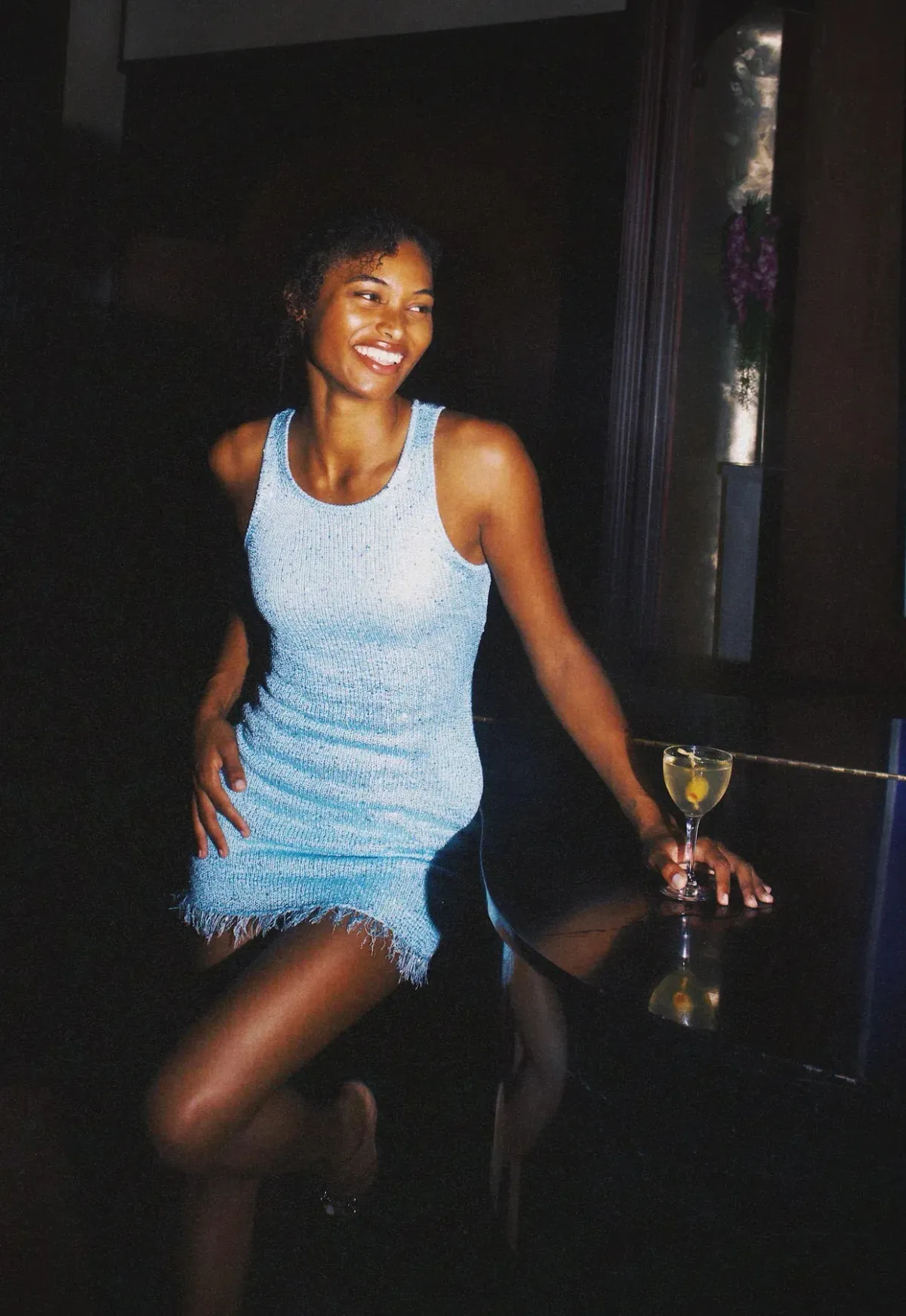 Asta Resort Natalia Mini Dress Baia Blue Sequin Size XS / AU 6 - Image 1