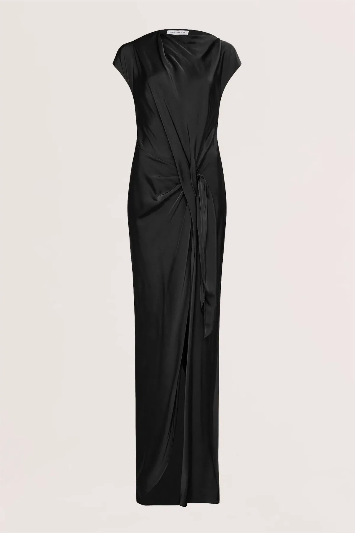 Bianca Spender Eva Satin Crepe Dress Black Size 16 - Image 4