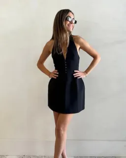 Camilla and Marc Petra Mini Dress Black Size AU 10  for rent on The Volte - image 3