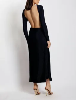 Meshki Christina Backless Dress Navy Shimmer Size S / AU 8 for rent on The Volte - image 3