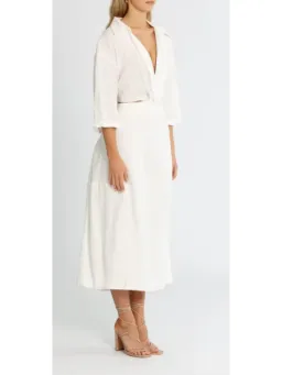 Camilla and Marc Marina Midi Dress in White Size AU 12  for rent on The Volte - image 2