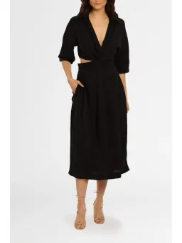 Camilla and Marc Marina Midi Dress Black Size AU  12  for rent on The Volte - image 1