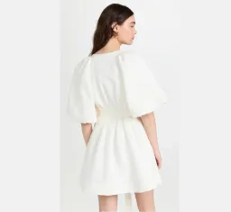 Aje Evermore Belted Mini Dress in Ivory Size 6 for rent on The Volte - image 3