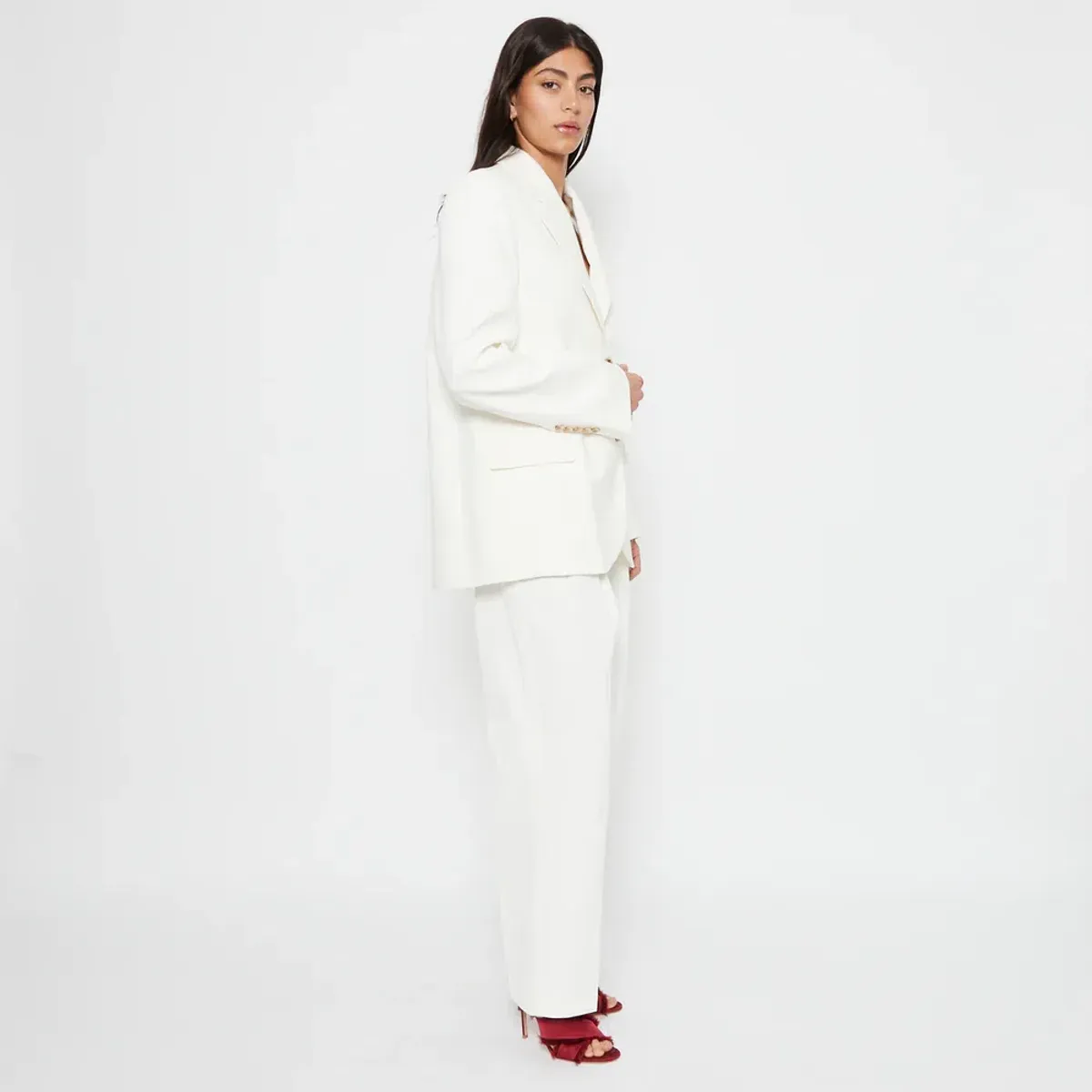 Camilla & Marc Raleigh Two-Piece Suit Cream Size 10  - Image 4