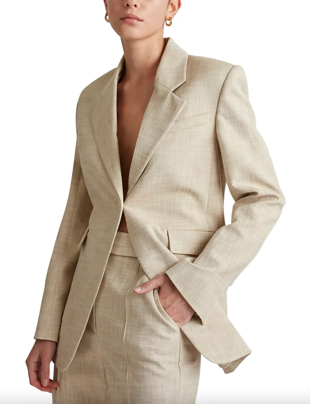 Camilla & Marc Abrera Two-Piece Suit Beige Size 8 - Image 3