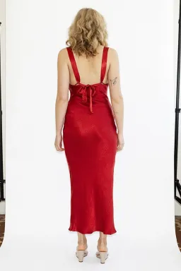 Third Form Intrigue Bias Midi Dress Red Size 8  for rent on The Volte - image 4