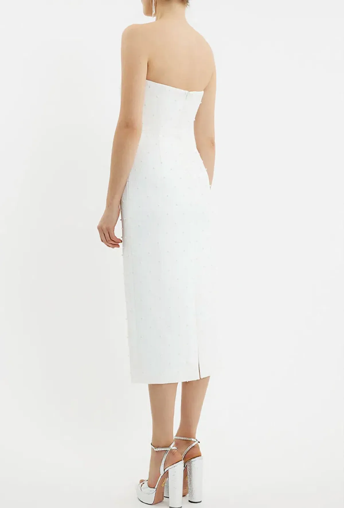 Rebecca Vallance Ophelia Midi Dress White Size 8 - Image 3