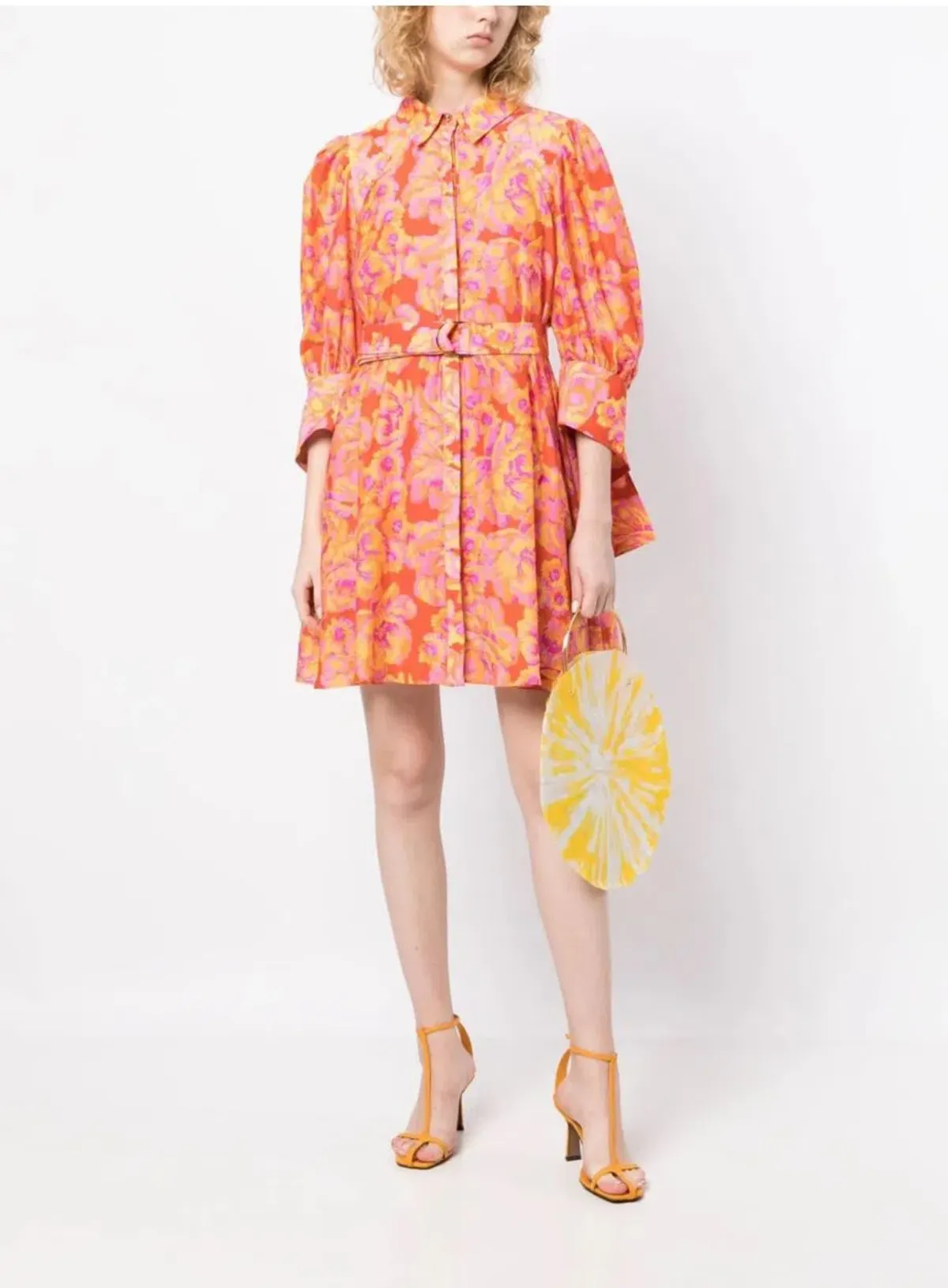 Acler Merrylands Mini Shirt Dress Summer Bloom Size 10 - Image 2