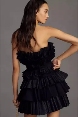 Acler Elsher Mini Dress Black Size 6 for rent on The Volte - image 3