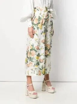 Zimmermann Zippy Wrap Bodice & Crop Flare Set Floral Size 1 / AU 10 for rent on The Volte - image 3