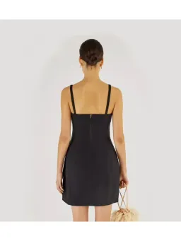 Oroton Bodice Detail Mini Dress Black Size AU 8 for rent on The Volte - image 3