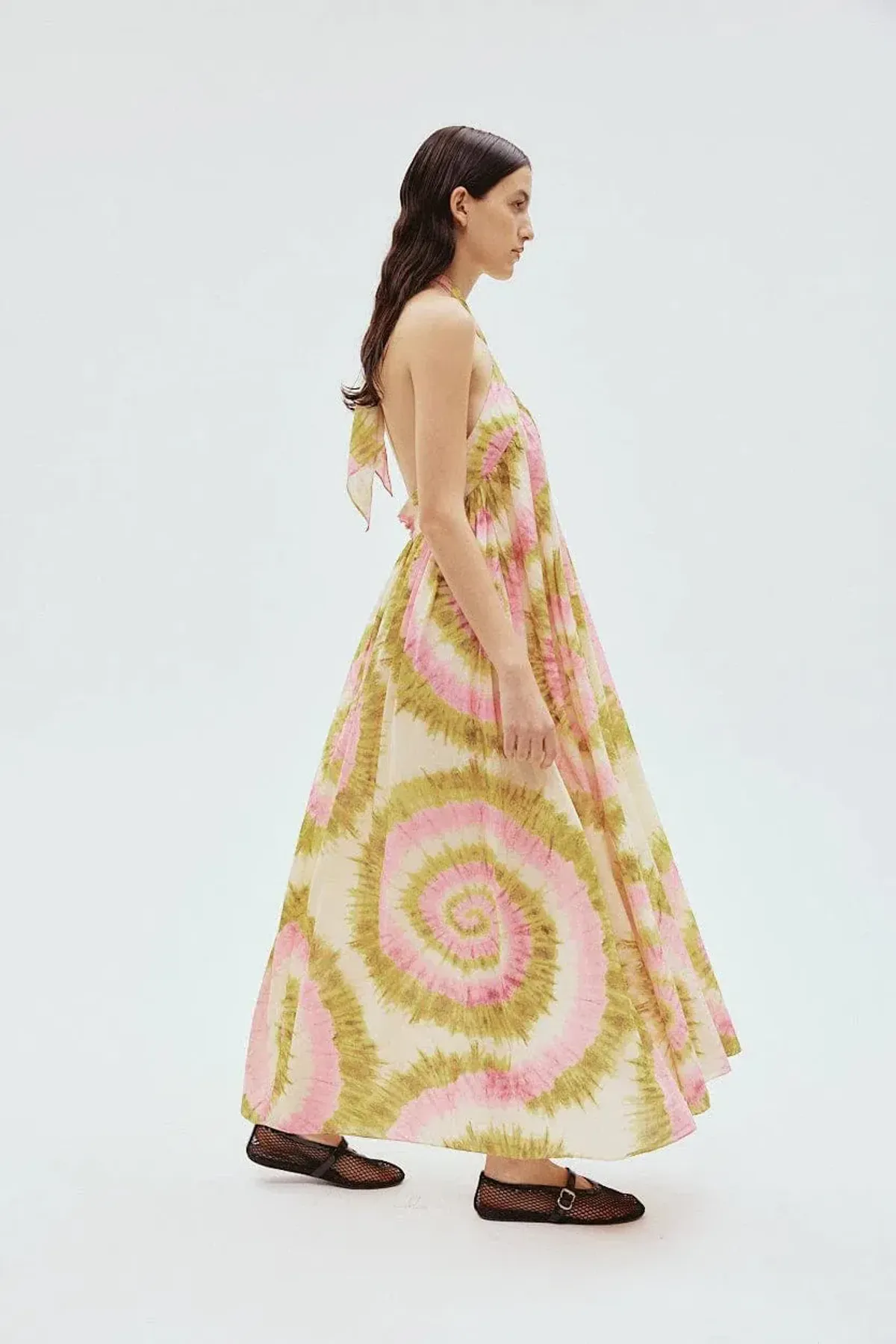 Alemais Flash Tie Neck Midi Dress in Multi Size AU 12   - Image 4