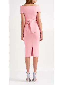 Scanlan Theodore Milano Crepe Knit Dress Pink Size Small / AU 8 for rent on The Volte - image 2