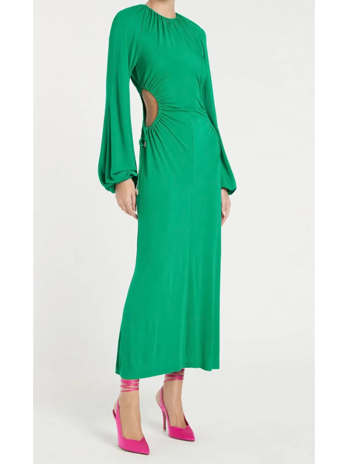 Rebecca Vallance Edie Cut Out Midi Dress in Green Size AU 8 - Image 2