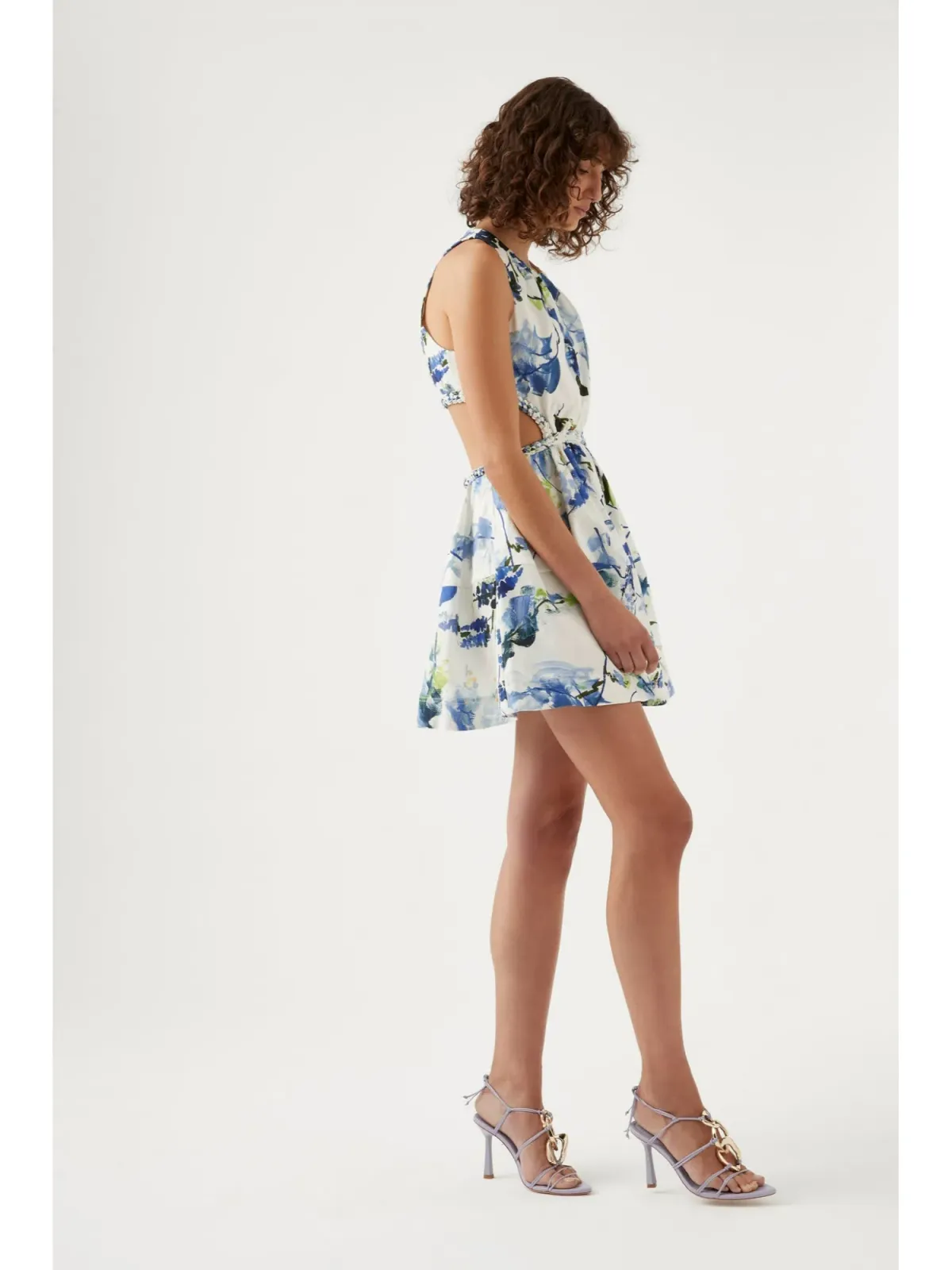 Aje Voyage Braided Cut Out Mini Dress Lavenders of Provence White Size AU 8 - Image 3