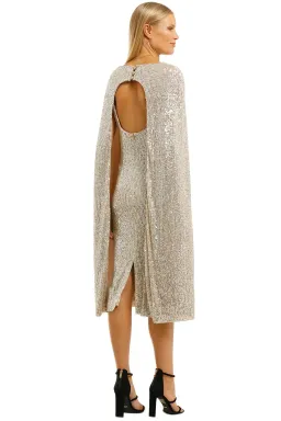 Trelise Cooper This Changes Everything Midi Dress in Champagne Sequin Size 14 for rent on The Volte - image 3