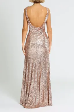 Theia Gemma Gown in Rose Gold Size 12 for rent on The Volte - image 3