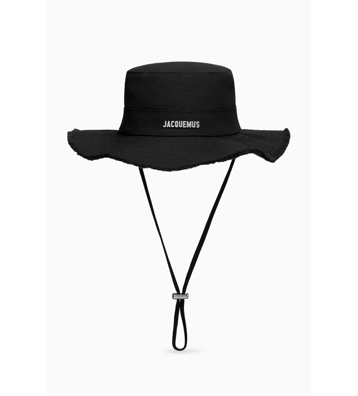 Jacquemus Le Bob Artichaut Frayed Expedition Hat in Cotton Black - Image 2