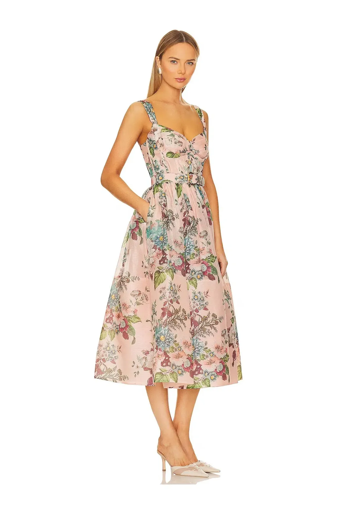 Zimmermann Matchmaker Midi Dress Floral Size 3/ AU 14 - Image 3