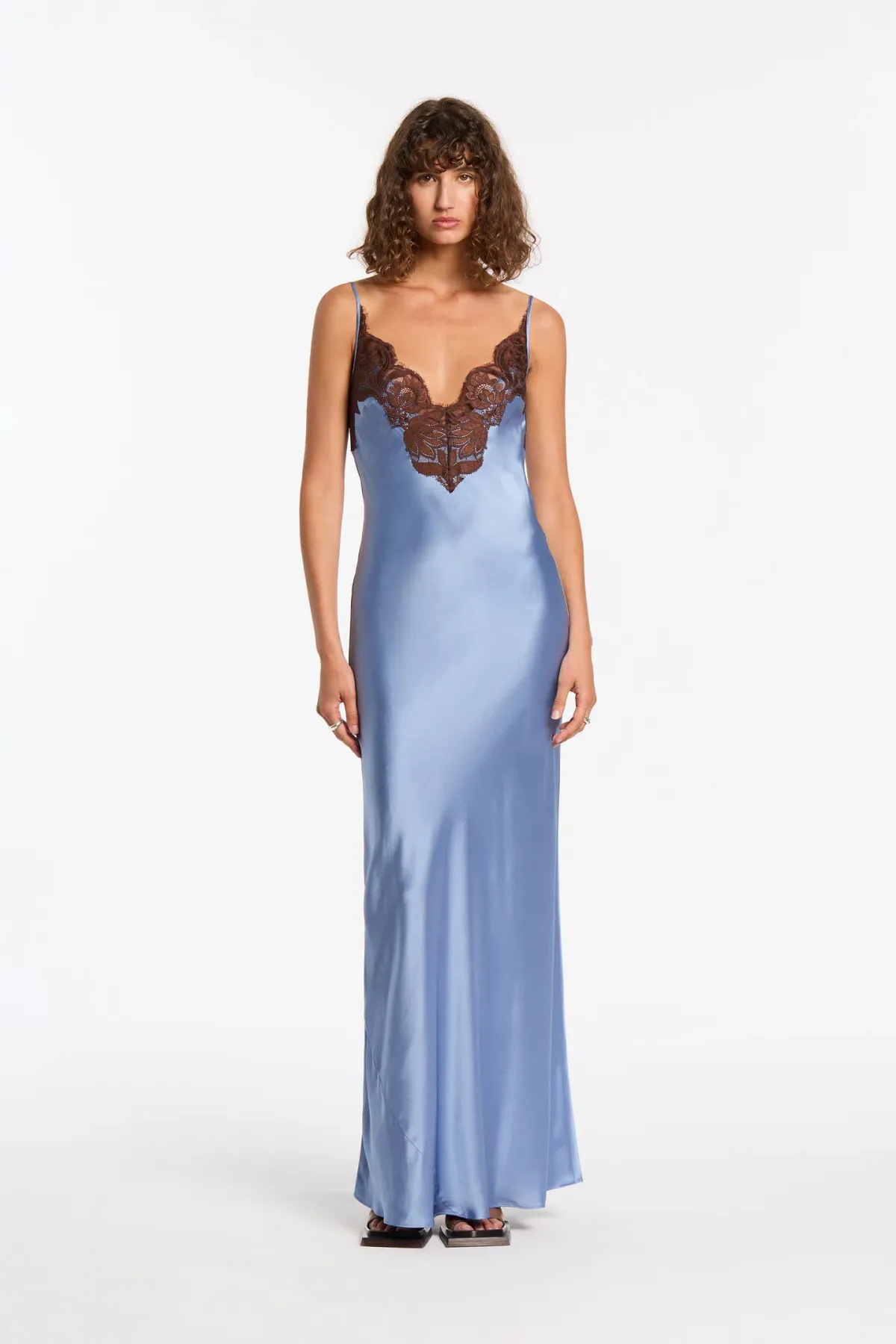 Sir The Label Danseurs Lace Slip Dress in Blue Size 0 / AU 6 - Image 1
