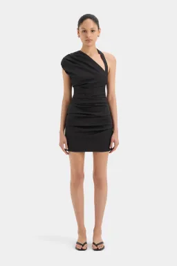 Sir the Label Azul Gathered Mini Dress Black Size 8 for rent on The Volte - image 1