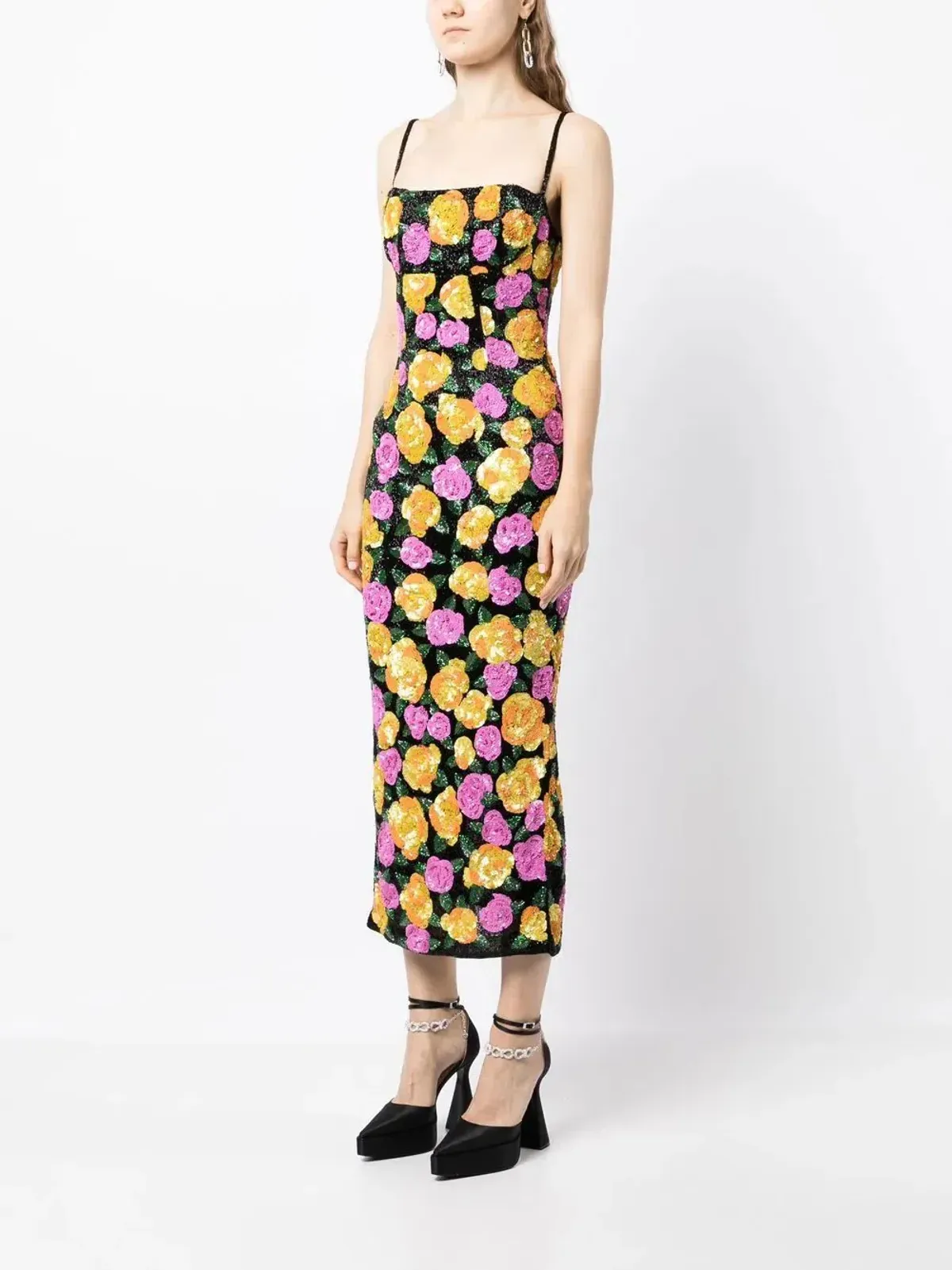 Rachel Gilbert Dallas Midi Dress Floral Size 1 / AU 8 - Image 1
