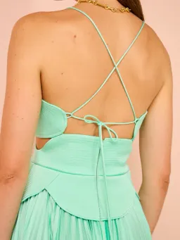 Acler Atholton Midi Dress in Arctic Mint Size 6 for rent on The Volte - image 4