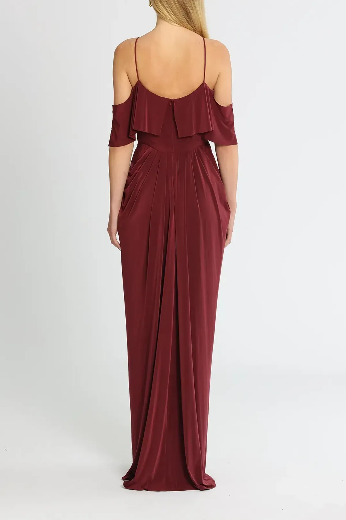 Tania Olsen Arianna Gown in Wine Size 10 - Image 3