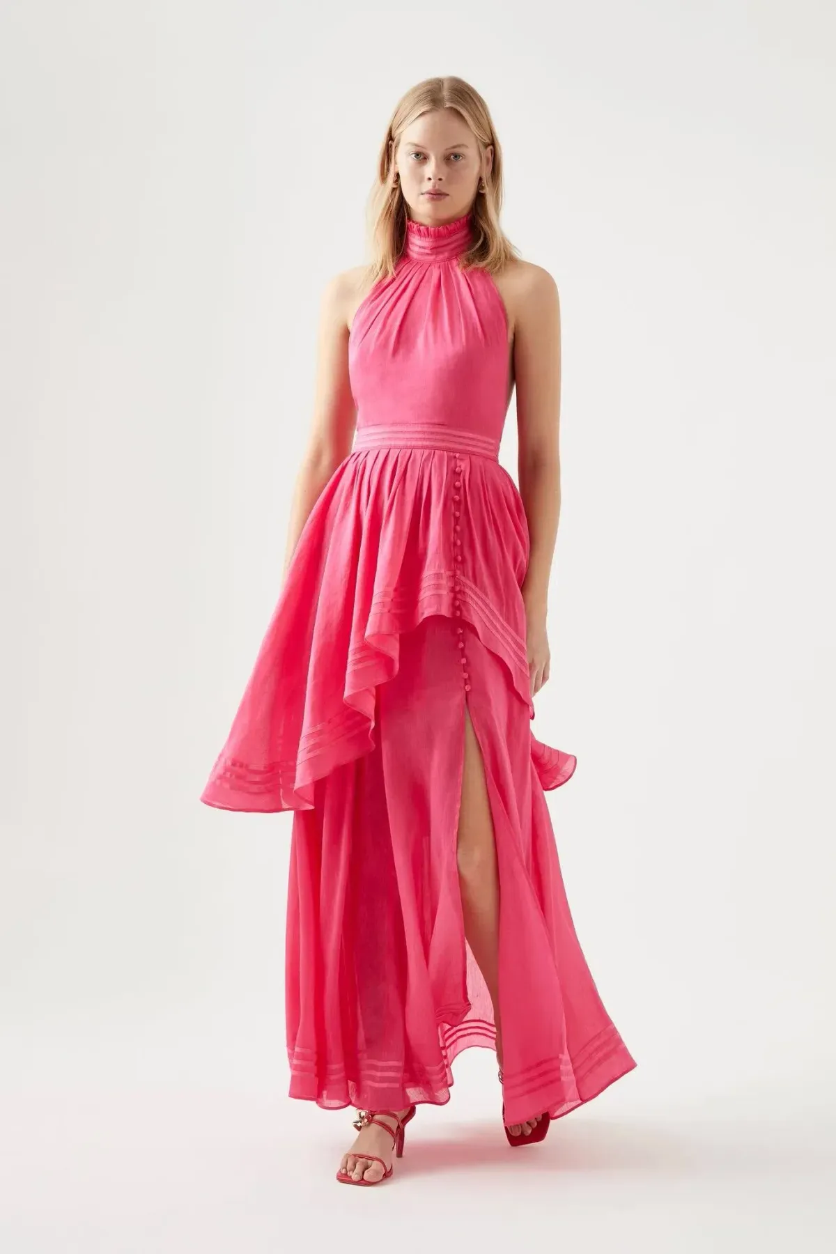 Aje Sienna Maxi Dress Berry Pink Size 6 - Image 1