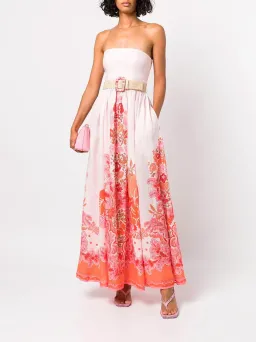 Zimmerman Violet Floral Linen Maxi Dress Floral Size 1 / AU 10 for rent on The Volte - image 1