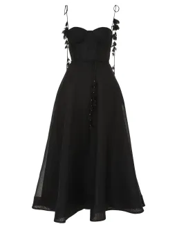 Zimmermann Natura Corset Midi Dress Black Size 0 / AU 8  for rent on The Volte - image 4