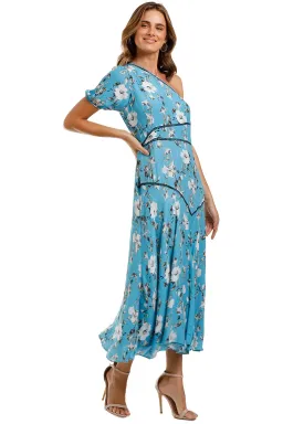 Talulah Cannes Midi Dress in Blue Valentine Floral Size 8 for rent on The Volte - image 2