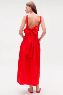 Oroton Poppy Tie Back Sundress Red Size 8 for rent on The Volte - image 2