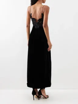 Zimmermann Sensory Bodice Velvet Slip Dress Black Size 3 / AU 12-14 for rent on The Volte - image 3
