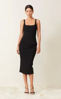 Bec & Bridge Karina Tuck Midi Dress in Black Size XS / AU 6 for rent on The Volte - image 3