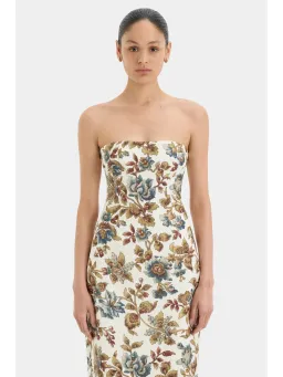 Sir The Label Eleanora Column Midi Dress in Viola Print Size 0 / AU 6 for rent on The Volte - image 3