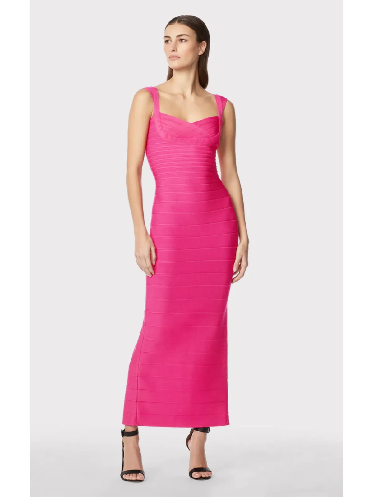 Herve Leger Fluted Bandage Gown in Pink Size Small / AU 8 - Image 1