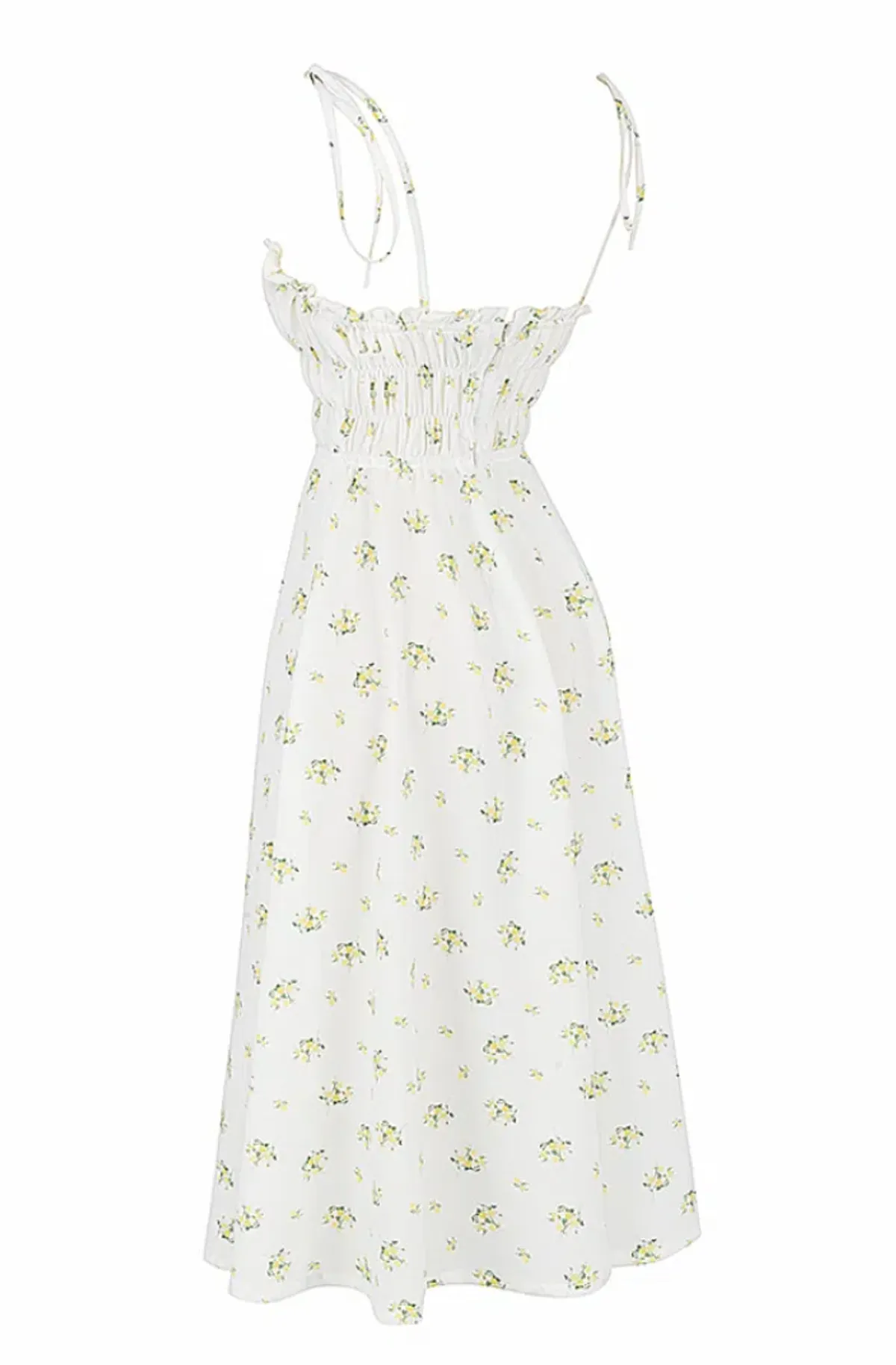 House of CB Christabel Midi Dress Ivory with Yellow & Green Floral Size M / AU 10 - Image 9